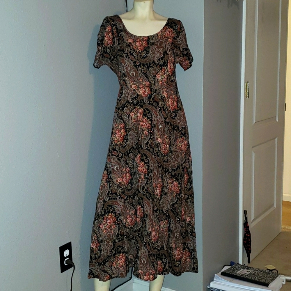 Vintage 90s paisley dress
